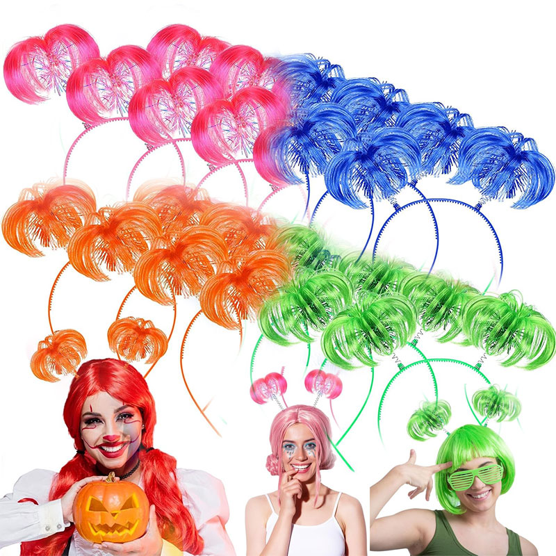 Tinsel Garland Decoration - 6/12 piezas de diadema con pompones,
