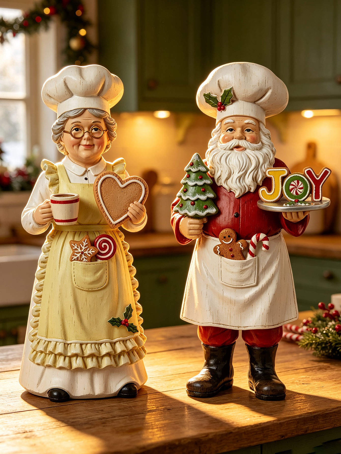 Nutcracker Figurine - Juego de 2 piezas de adornos