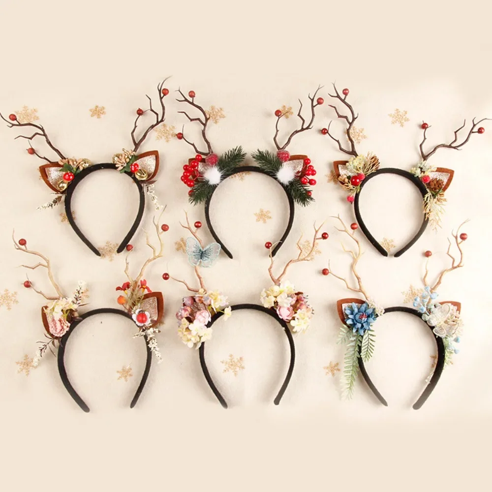 Reindeer Antlers Headband - Diadema navideña con forma de asta