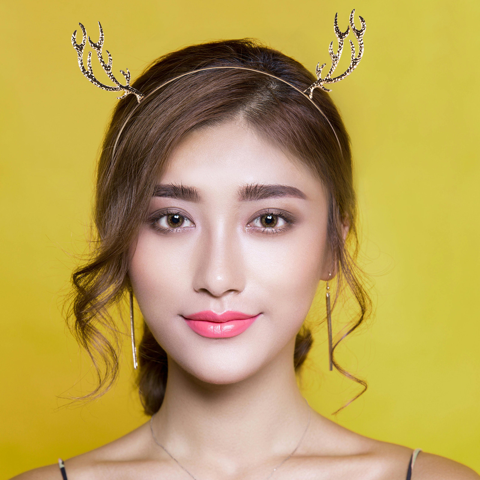 Reindeer Antlers Headband - Diadema de disfraz navideño con astas