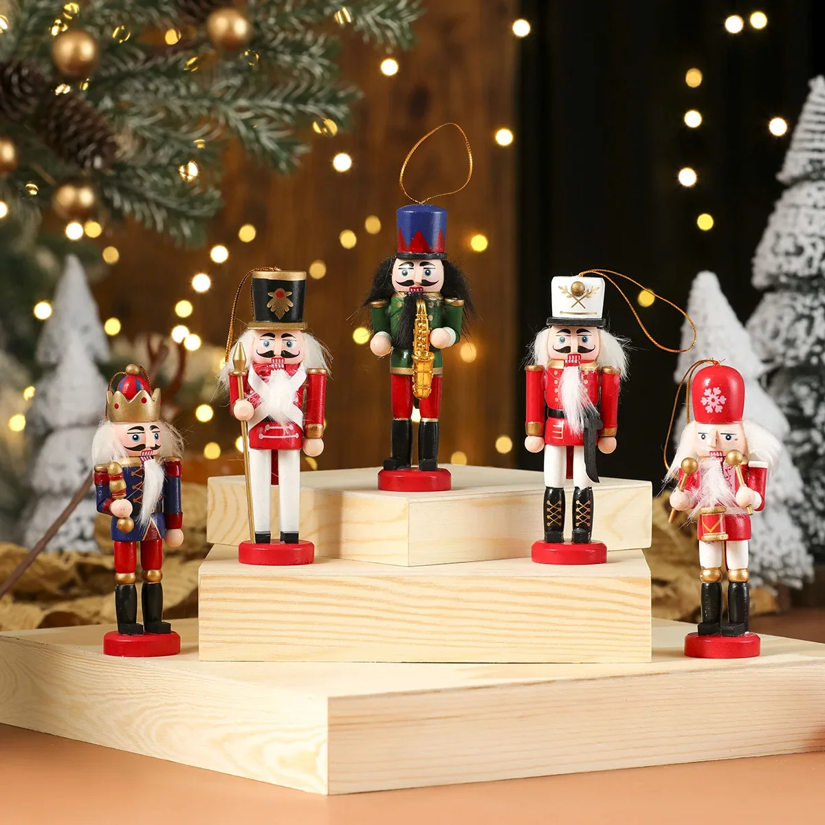 Nutcracker Figurine - Figura de soldado pintada, portátil, para