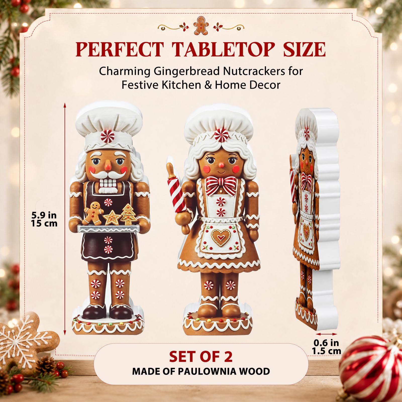 Juego de 2 piezas de cascanuec - Nutcracker Figurine reseña y precio