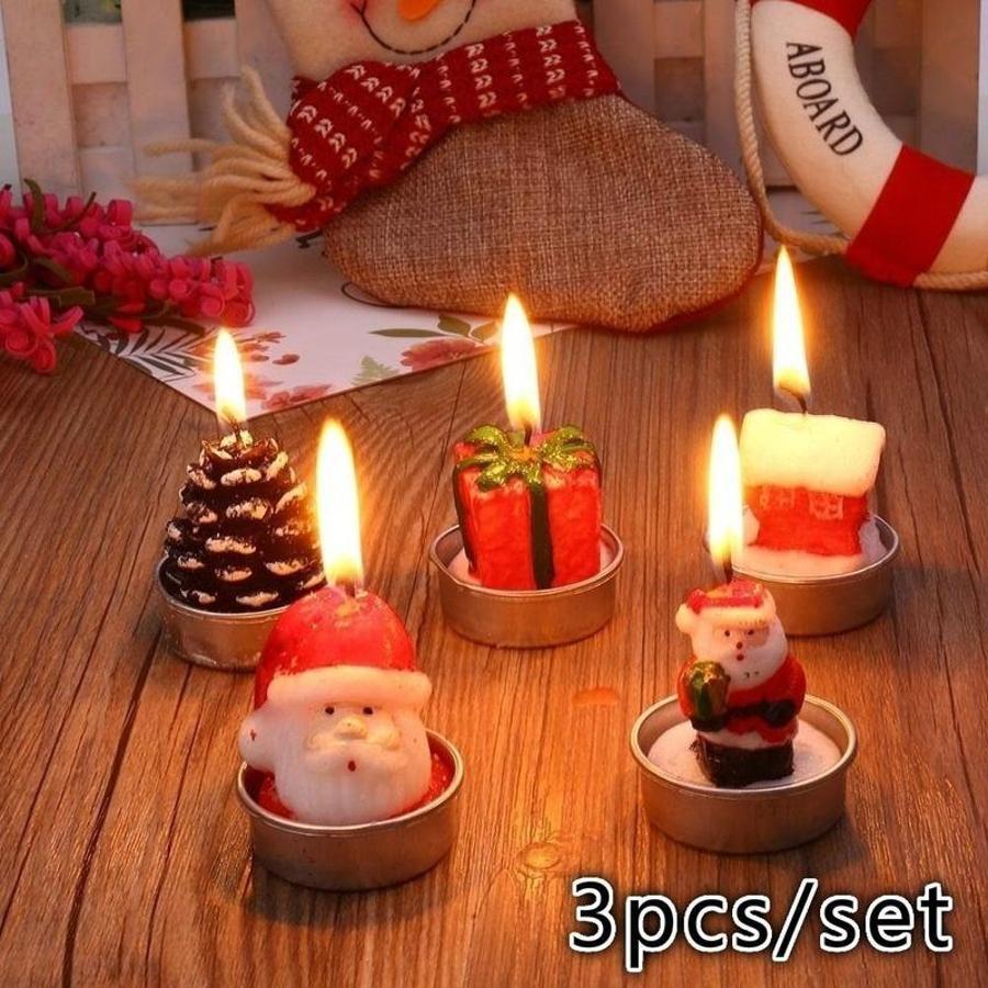 Juego de 3 velas decorativas n - Holiday Candle Set reseña y precio