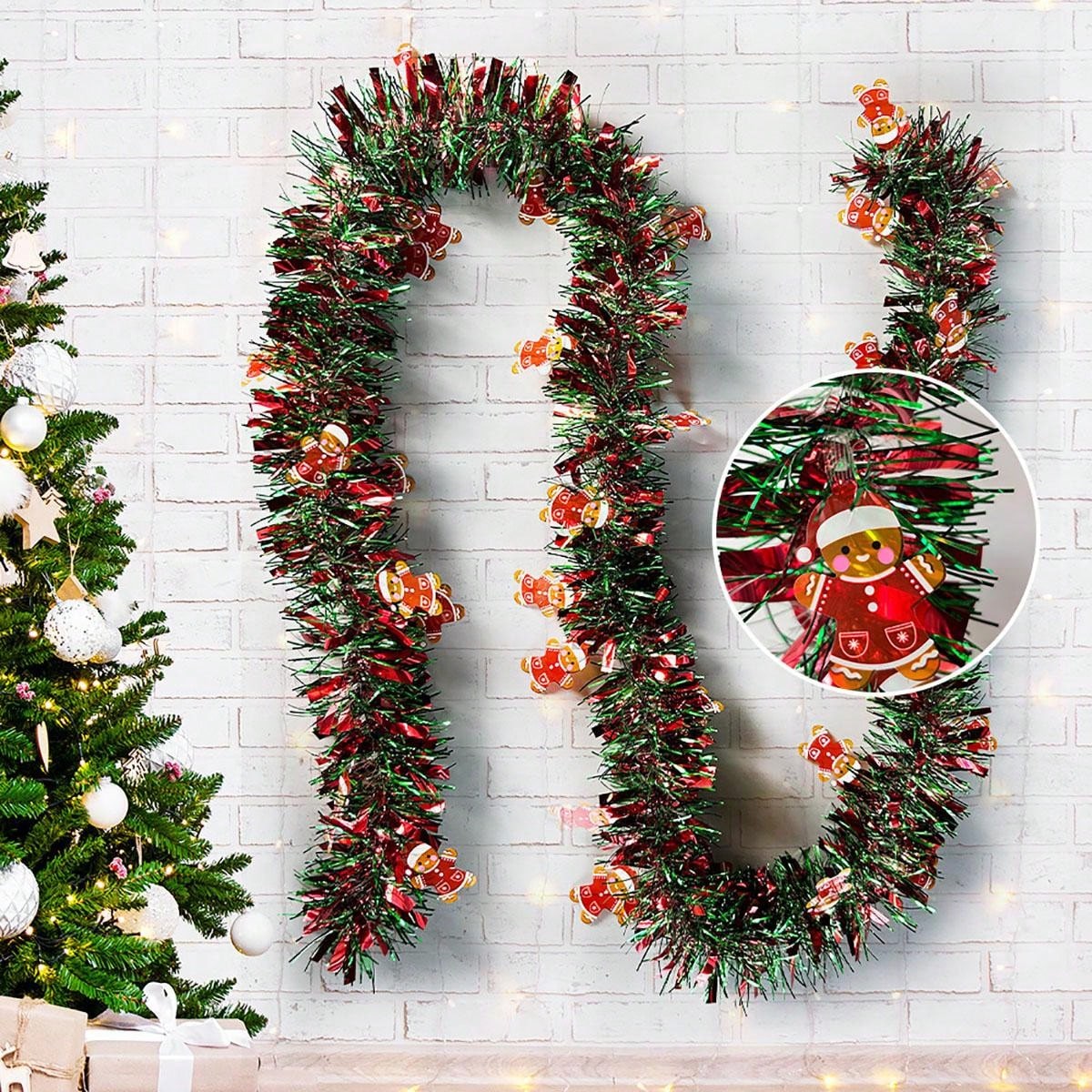 Guirnalda navideña decorativa, - Tinsel Garland Decoration reseña y precio