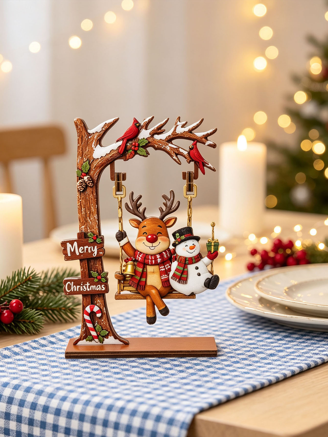 Adornos navideños de madera, d - Nutcracker Figurine reseña y precio