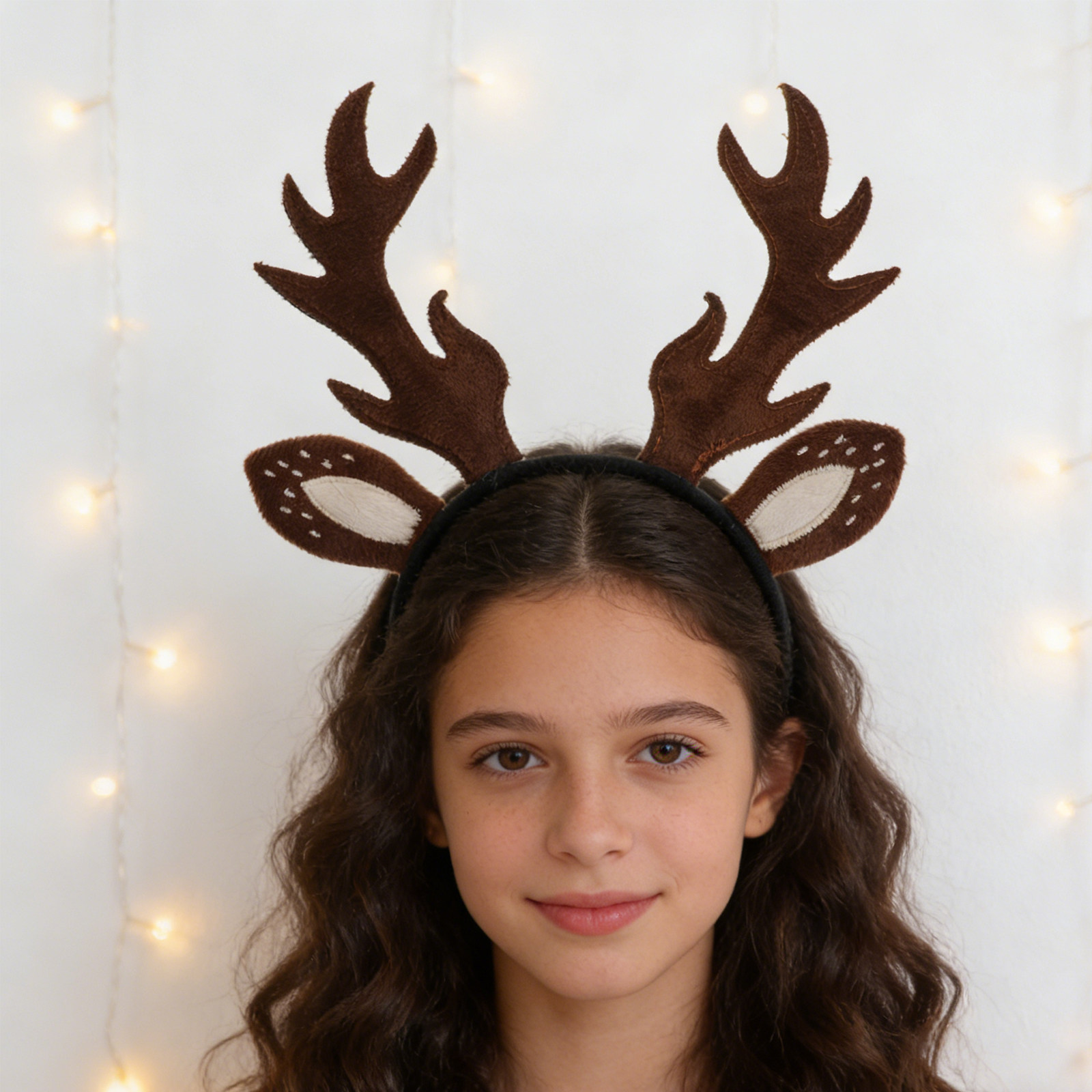 Diadema con cuernos de reno, d - Reindeer Antlers Headband reseña y precio