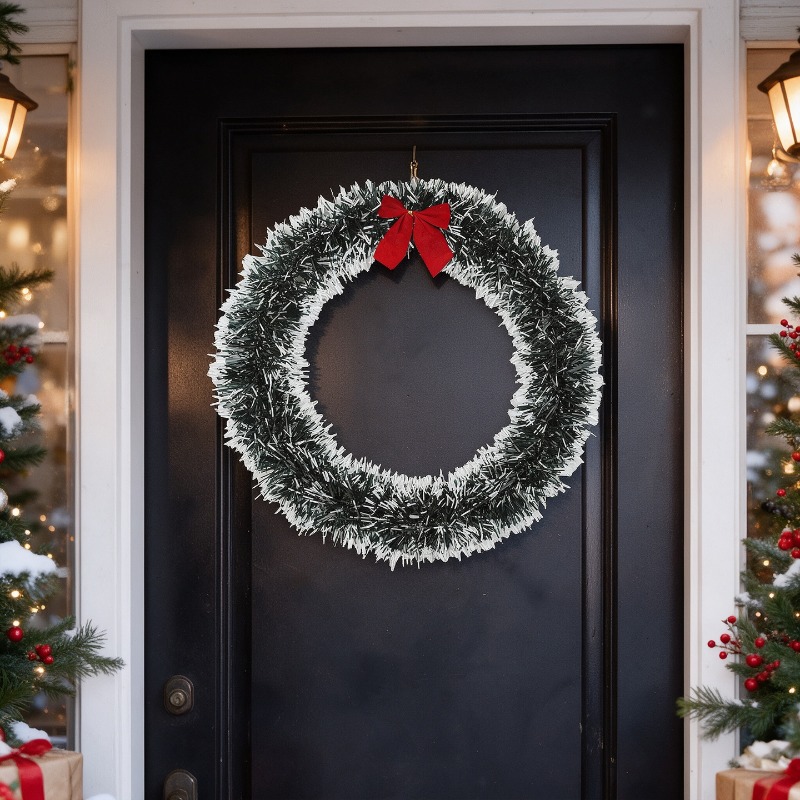 Guirnalda navideña sencilla de - Tinsel Garland Decoration reseña y precio