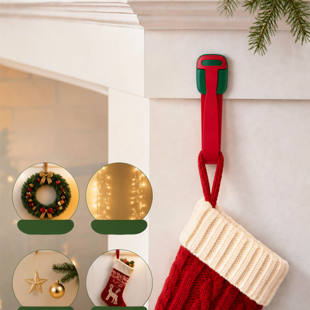 Gancho navideño reutilizable d - Christmas Stocking Hanging reseña y precio